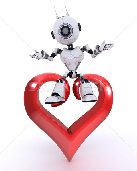 робота сердце 3d визуализации человека будущем современных Сток-фото © kjpargeter
