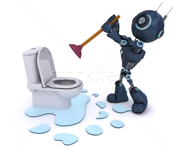 Android fixing a leak Stock photo © kjpargeter