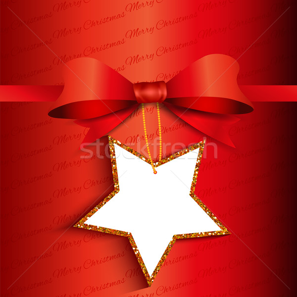 Christmas gift background with glittery label Stock photo © kjpargeter