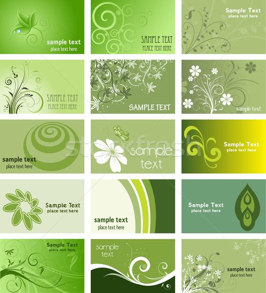 Nature themed business cards Stock photo © kjpargeter