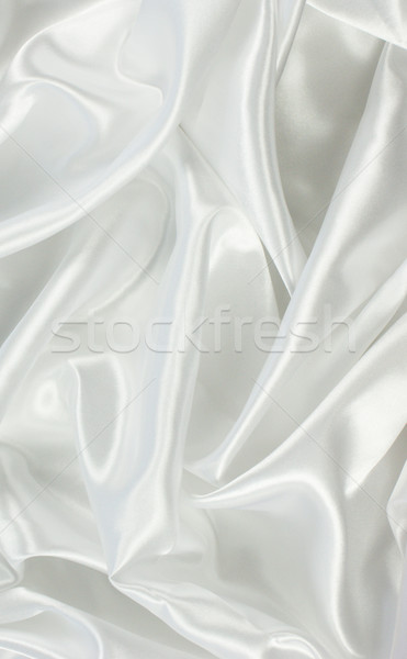 Weiß Satin Material abstrakten Hintergrund Stoff Stock foto © kjpargeter