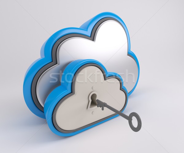 3D облаке дисков икона 3d визуализации телефон Сток-фото © kjpargeter