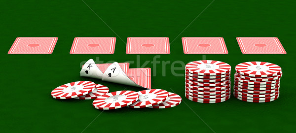 casino chips and playing cards Stock photo © kjpargeter