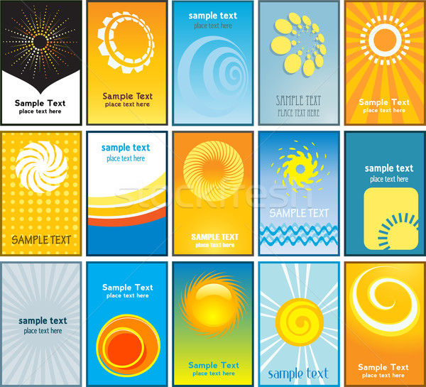 Summer themed business cards Stock photo © kjpargeter