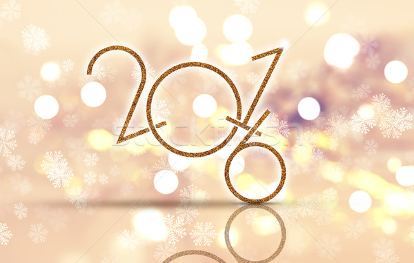 Happy New Year snowflake background Stock photo © kjpargeter