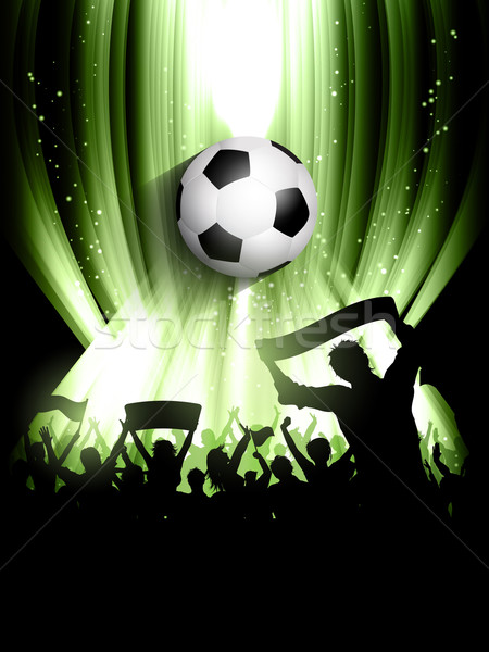 Stock photo: Football crowd background 