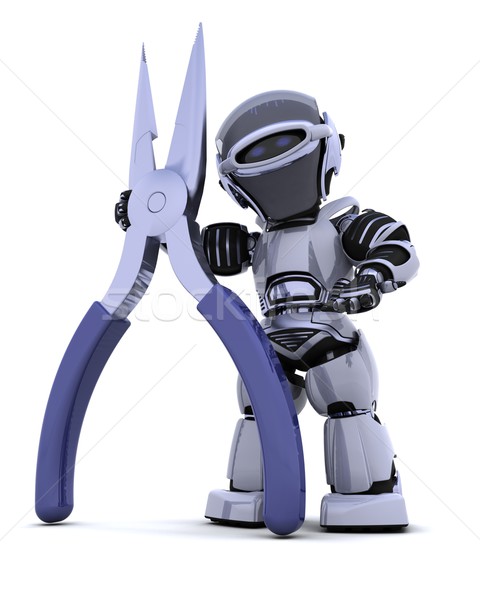 robot with pliers Stock photo © kjpargeter