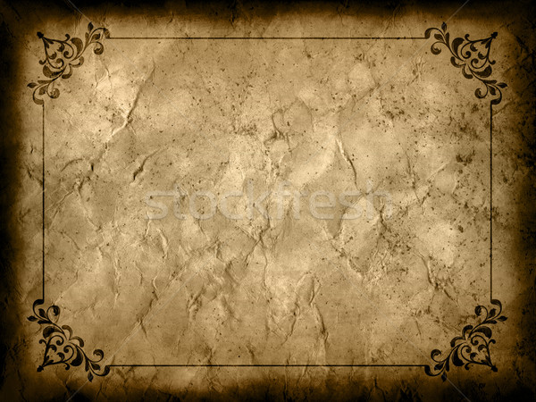 Grunge background with decorative border Stock photo © kjpargeter