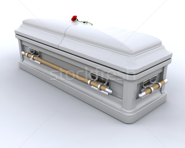 3d render caixão grave funeral Foto stock © kjpargeter