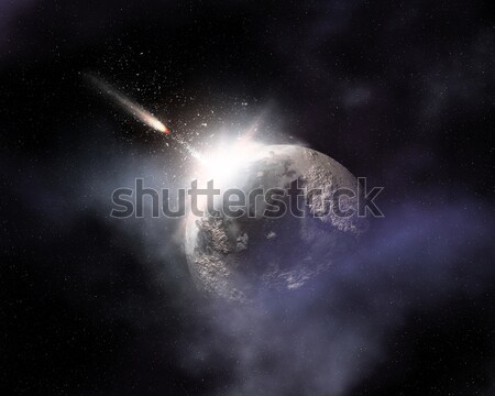 空間 彗星 飛行 行星 雲 抽象 商業照片 © kjpargeter