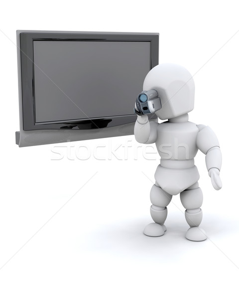 [[stock_photo]]: Homme · rendu · 3d · caméra · vidéo · technologie · vidéo