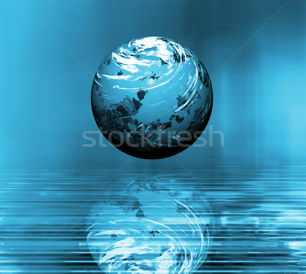 Weird planeet abstract zee wereld achtergrond Stockfoto © kjpargeter