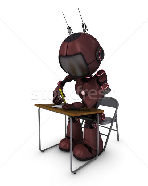 Android at school desk Stock photo © kjpargeter