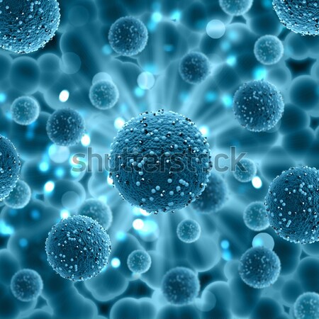 3D background with virus Stock photo © kjpargeter