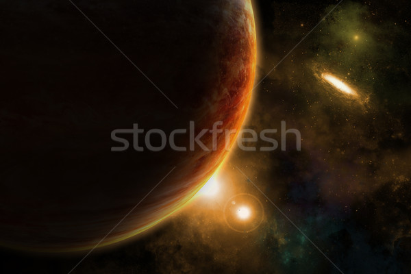 Spazio pianeti nebulosa cielo panorama terra Foto d'archivio © kjpargeter