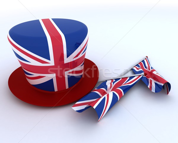 Union Jack Jubilee Hat and  Flag Stock photo © kjpargeter