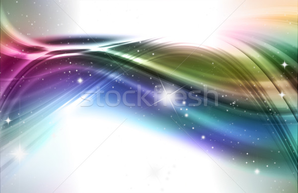 Absztrakt terv szivárvány színek csillagok háttér Stock fotó © kjpargeter
