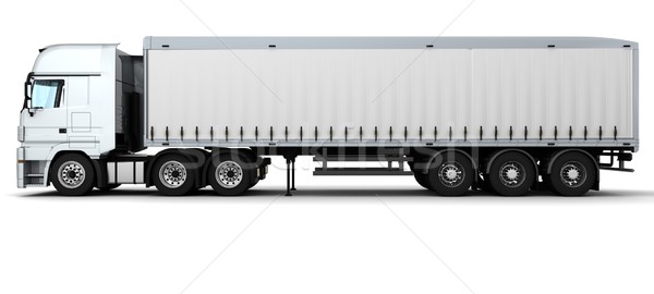 Vracht levering voertuig 3d render vrachtwagen reizen Stockfoto © kjpargeter