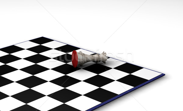 Verslagen 3d render schaakstuk achtergrond schaken kasteel Stockfoto © kjpargeter
