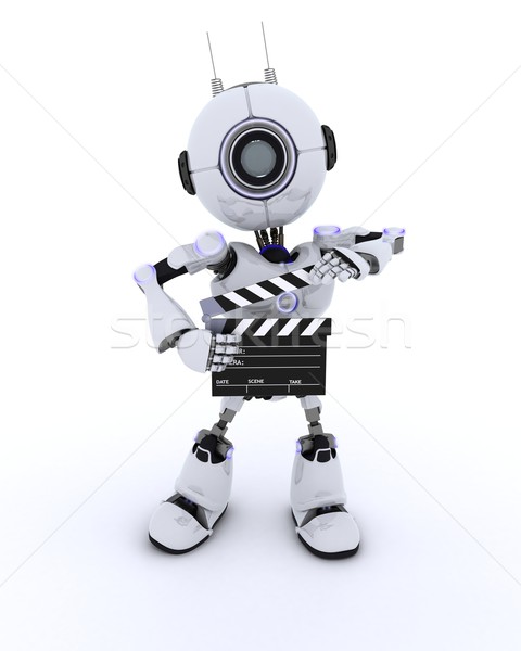 Foto d'archivio: Robot · bordo · rendering · 3d · uomo · film · futuro