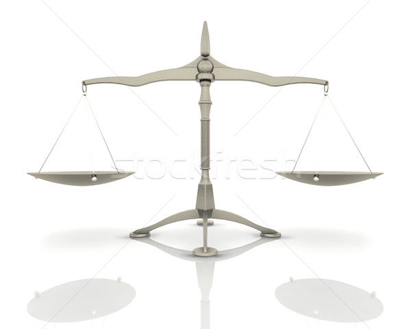 3d render isoliert weiß Recht Gerechtigkeit Maßstab Stock foto © kjpargeter