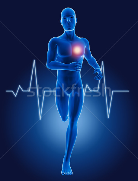 3D running medical man Stock photo © kjpargeter