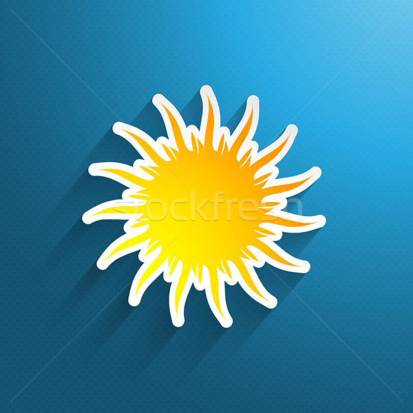 Nyár nap alakú ikon háttér napsütés Stock fotó © kjpargeter