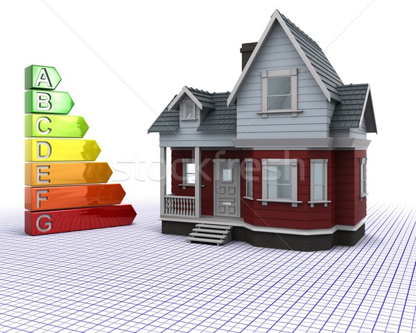 Classic Timber House with Energy ratings Stock photo © kjpargeter