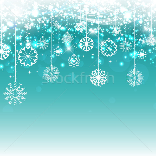 Christmas snowflakes background Stock photo © kjpargeter