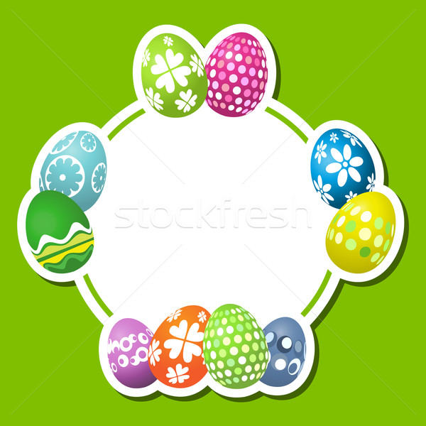Cute Easter egg background Stock photo © kjpargeter