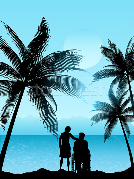 couple in a tropical landscape  Stock photo © kjpargeter