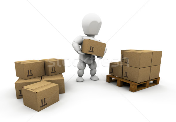 Stacking boxes Stock photo © kjpargeter