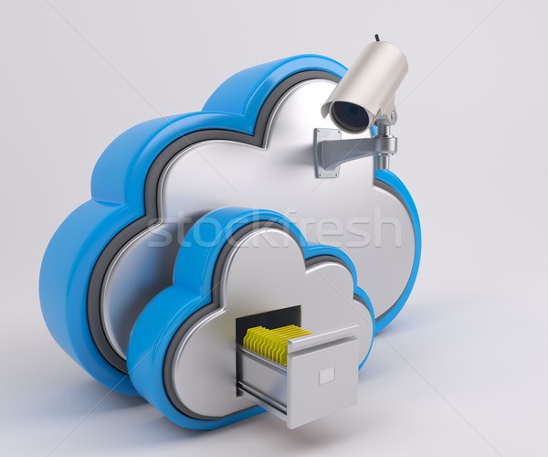 3D Cloud Drive Icon Stock photo © kjpargeter