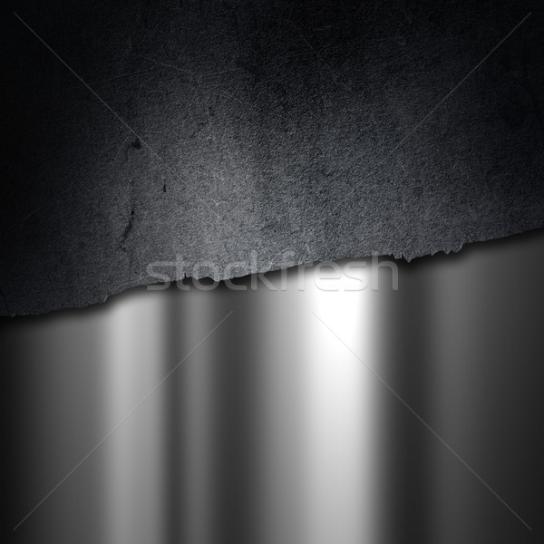 Grunge concrete and brushed metal background Stock photo © kjpargeter