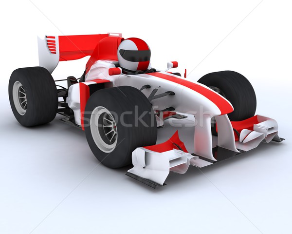 Uomo Racing auto rendering 3d auto da corsa Foto d'archivio © kjpargeter
