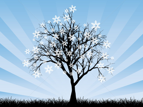 snowflake tree Stock photo © kjpargeter