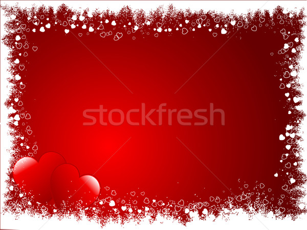Grunge hart grens achtergrond vlek Stockfoto © kjpargeter