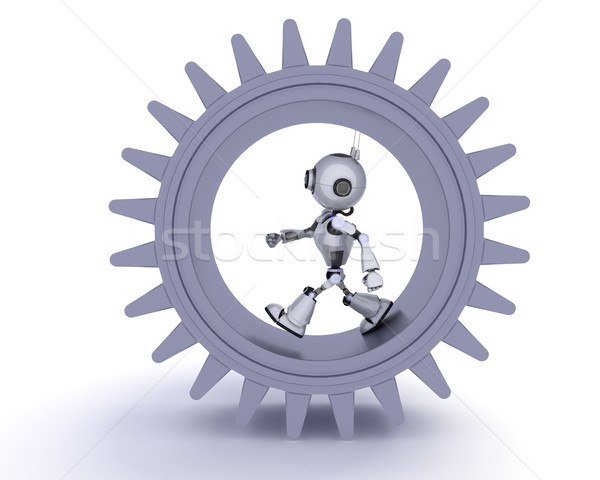 Foto stock: Robot · artes · 3d · hombre · futuro · máquina