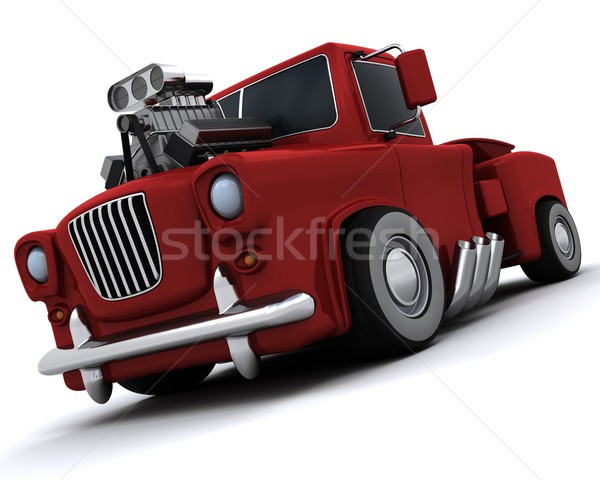 50-es évek klasszikus teherautó 3d render autó motor Stock fotó © kjpargeter