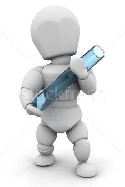 Person with test tube Stock photo © kjpargeter