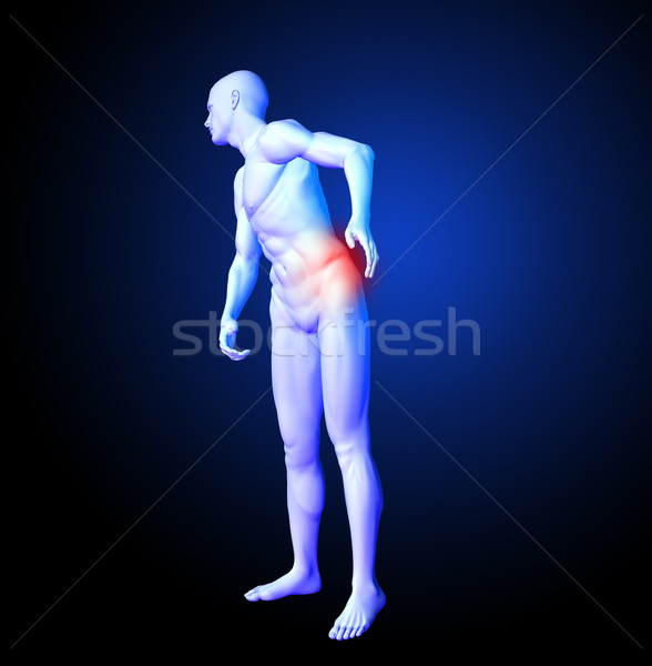 Medical man with back ache Stock photo © kjpargeter