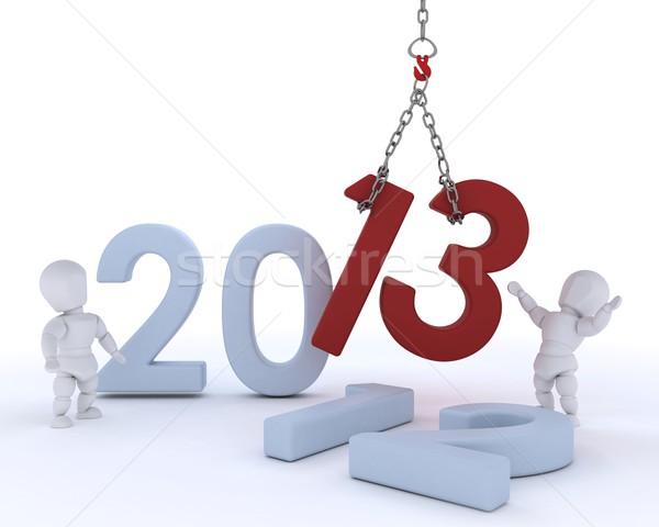 man  bringing in the new year Stock photo © kjpargeter