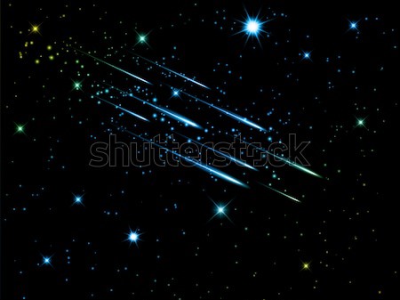 Night sky with shooting stars Stock photo © kjpargeter