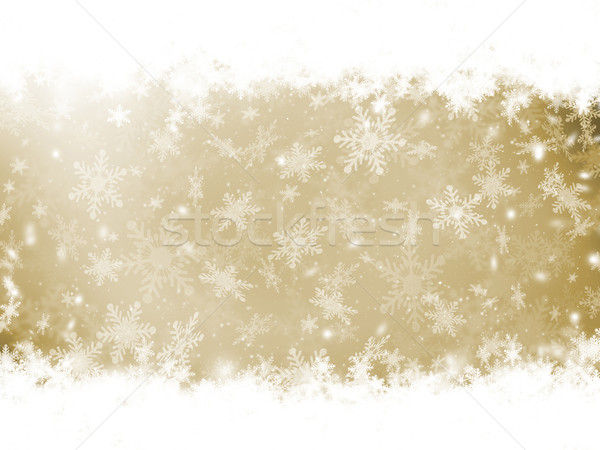 [[stock_photo]]: Or · flocons · de · neige · relevant · neige · star · froid