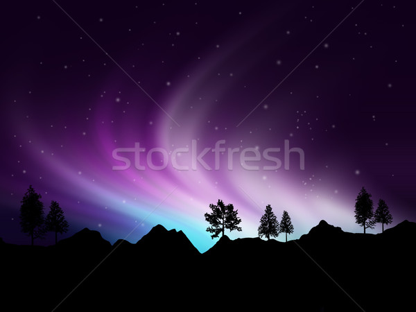 Northern lights Stock photo © kjpargeter