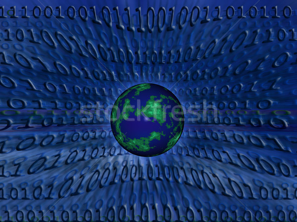 Binary world Stock photo © kjpargeter