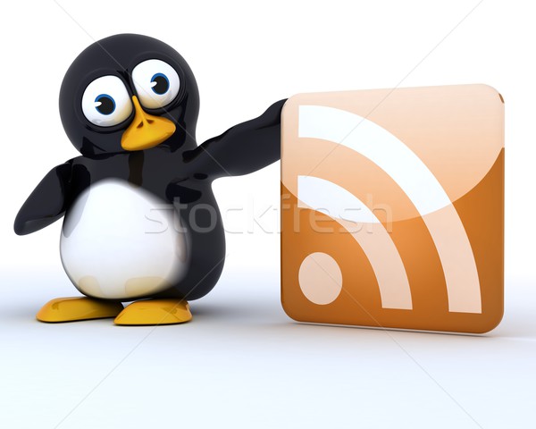 Glossy Penguin Character Stock photo © kjpargeter