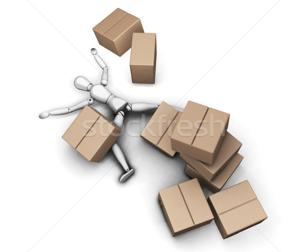 Man with boxes Stock photo © kjpargeter