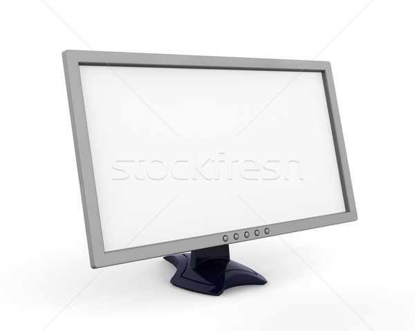 LCD monitor 3d działalności Zdjęcia stock © kjpargeter