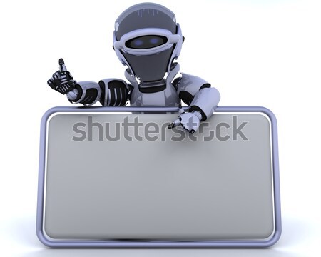 Android ordinateur fenêtre rendu 3d [[stock_photo]] © kjpargeter